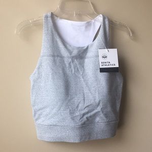 Senita athletics - Malibu Crop Top - Cloud Gray